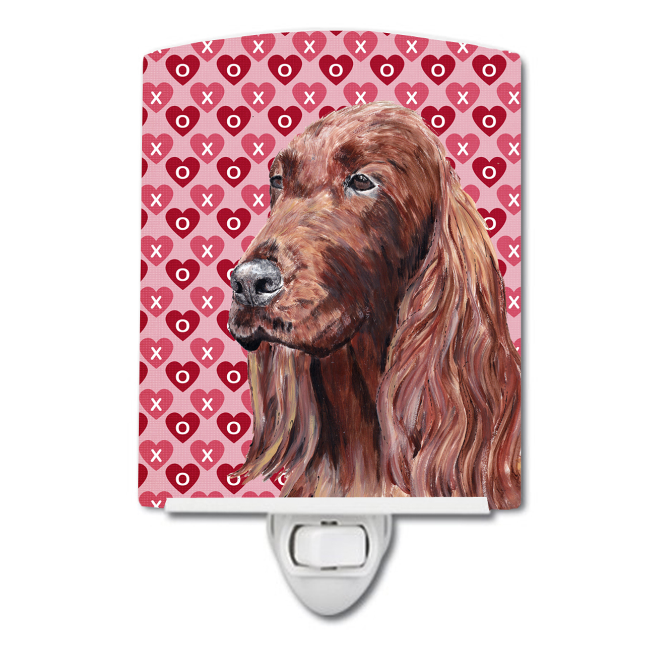 Hearts Love and Valentine's Day Dog Art Ceramic Night Light - S000213B001695P103395V000
