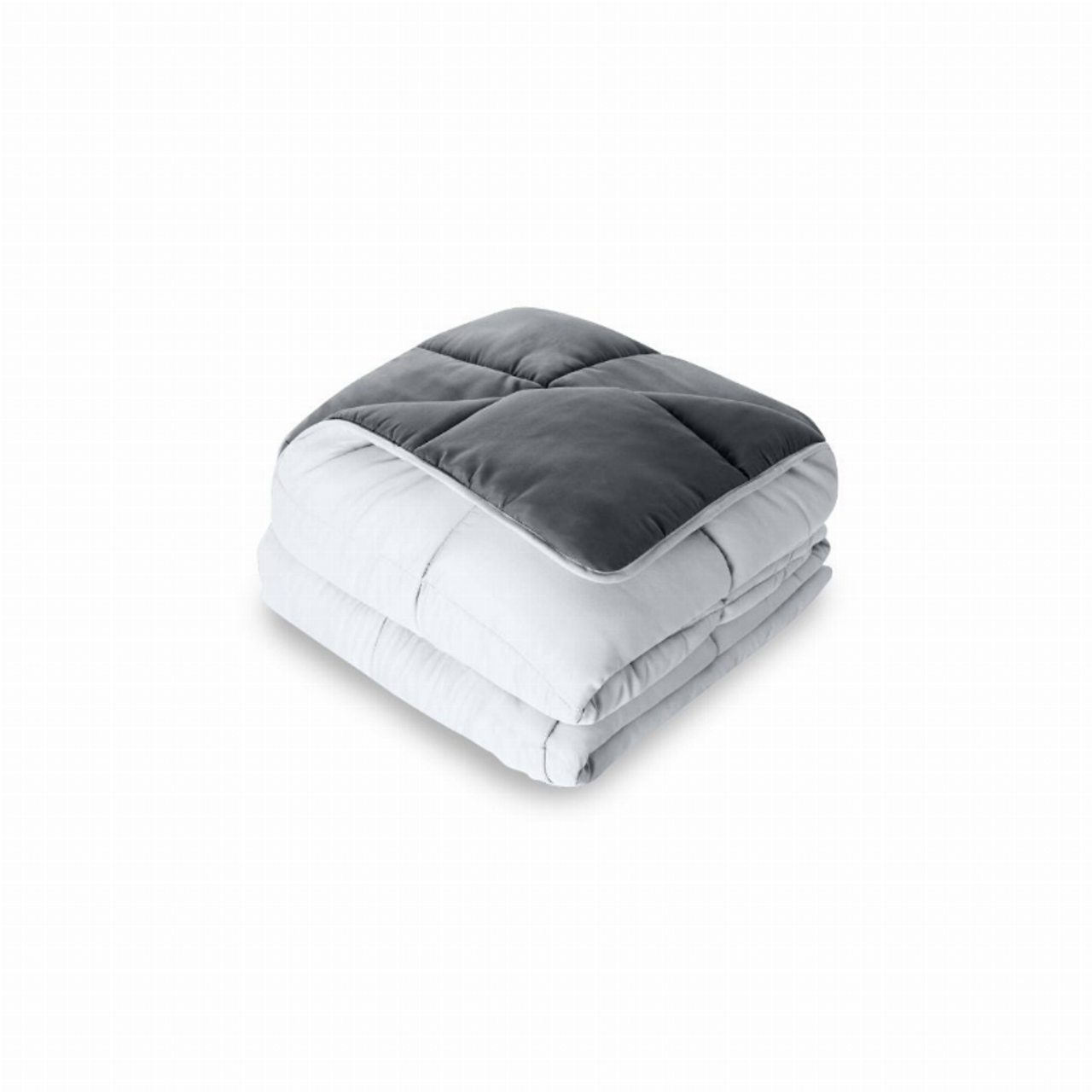 Queen Down Alternative Reversible Comforter, 100% Polyester, Gray White