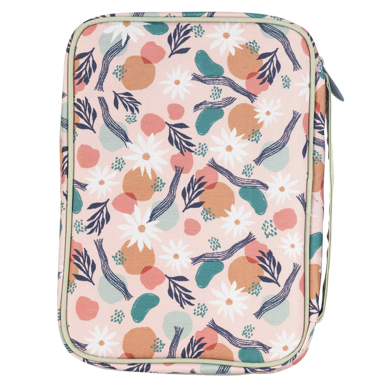 Bible Cover Floral With Cross Print