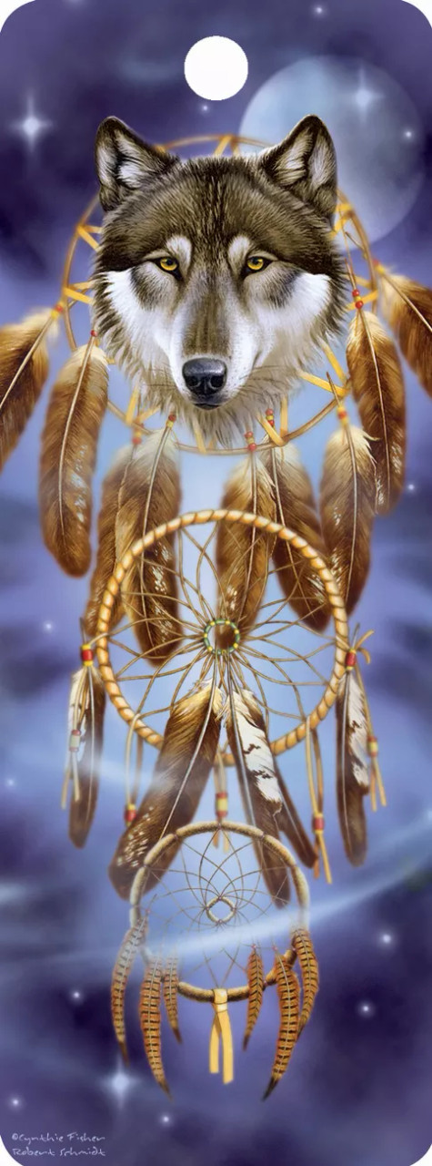 Wolf Dreamcatcher - 3D Bookmark