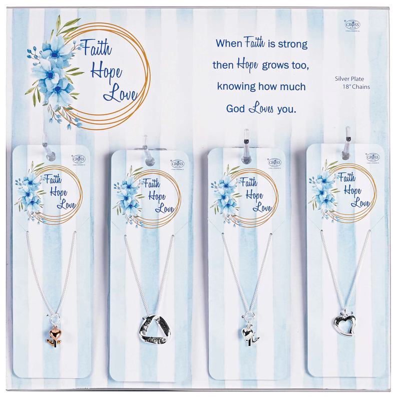 Board&Assortment FaithHopeLove Necklaces