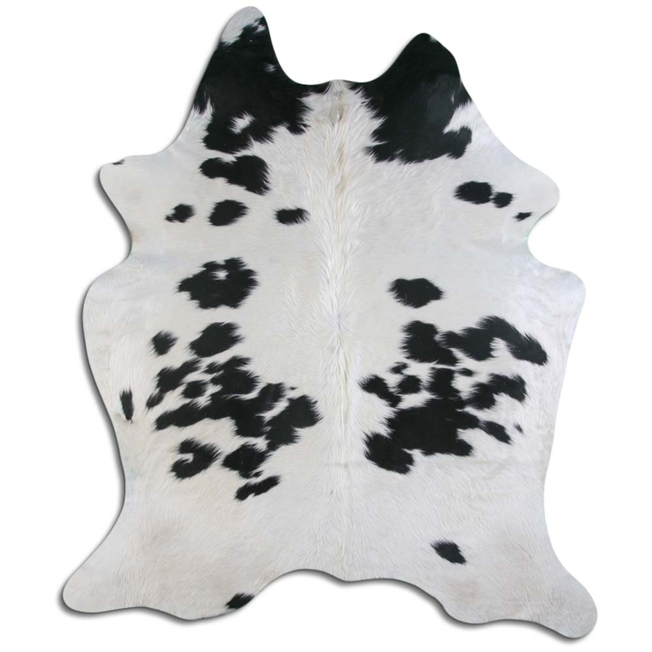 NATURAL HAIR ON COWHIDE BLACK AND WHITE