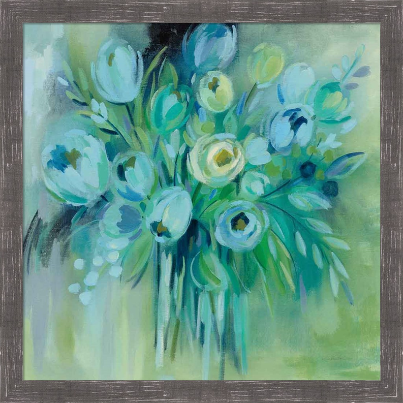 Aurora Borealis Florals by Silvia Vassileva, Framed Wall Art