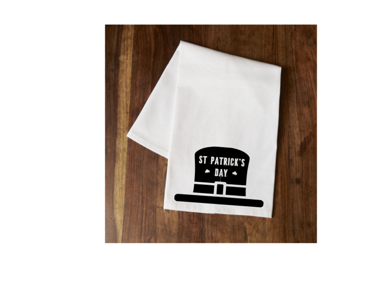 St. Patrick's Day w/ hat Tea Towel
