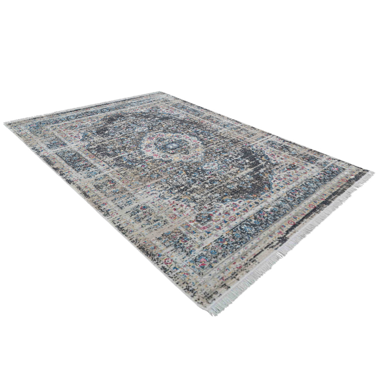 Rugsotic Carpets Machine Woven Crossweave Polyester Multicolor Area Rug Oriental - S001733B002199P000129V106