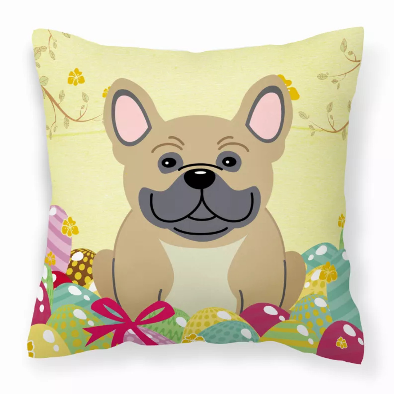 Easter Eggs Design Dog Art Fabric Decorative Pillow - S000213B001695P083201V000