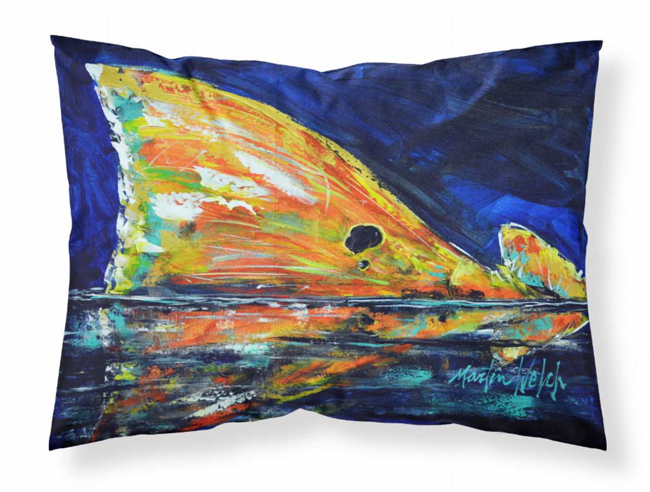 Flipper Red Fish Fabric Standard Pillowcase