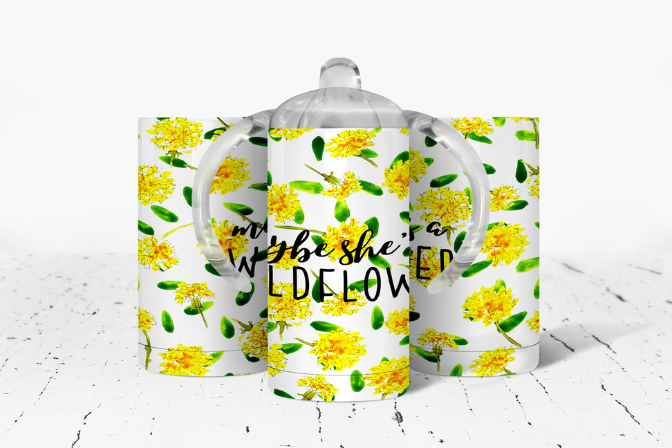 She's A Wildflower Insulated Kids Dual Lid Sippy Cup Tumbler