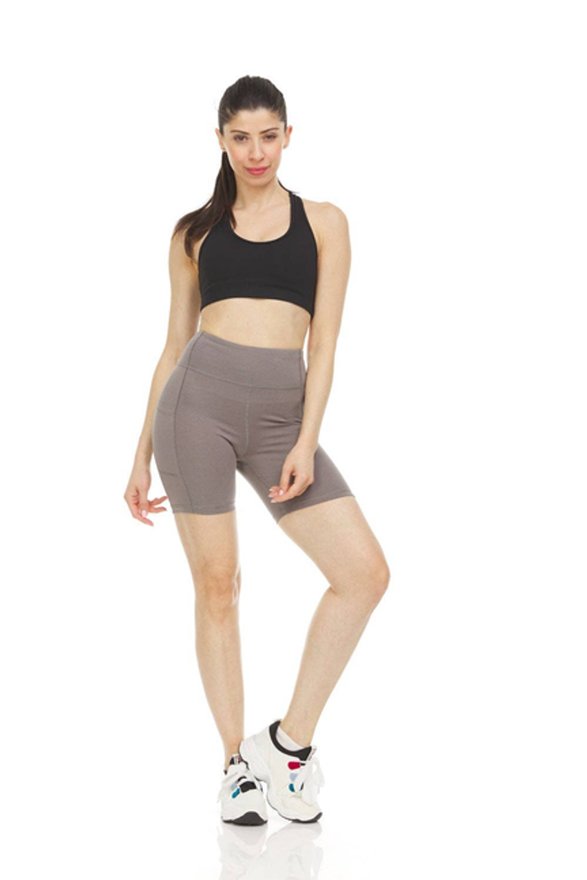 Women's High Waist Tummy Control Yoga Bike Shorts - WE-BS-CHR-M