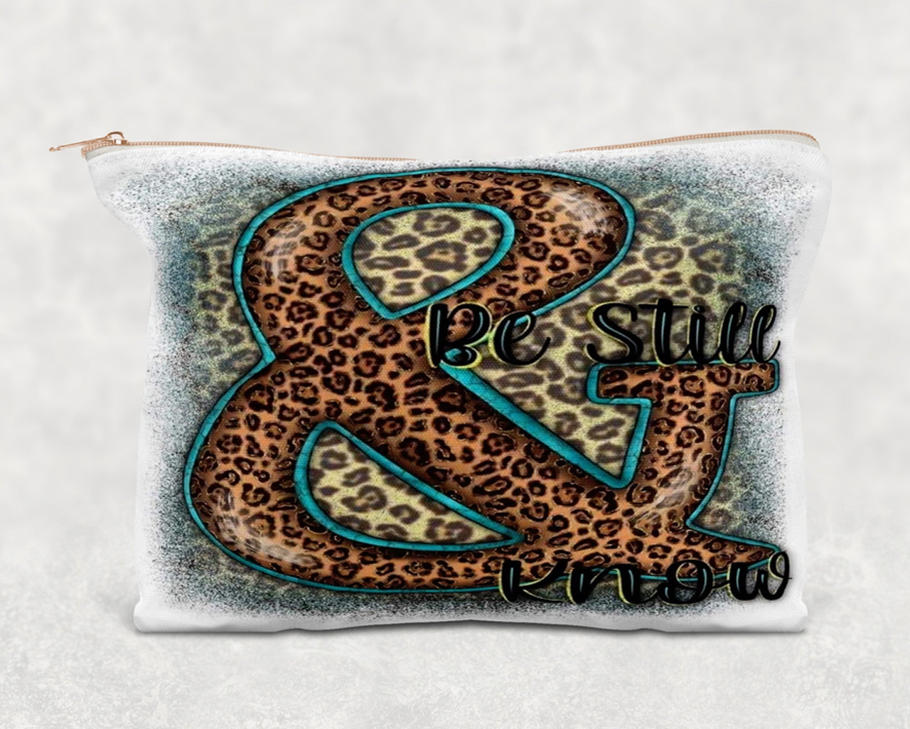 Be Still And Know  Printed Canvas Zipper Bag Be Still And Know  Printed Canvas Zipper Bag