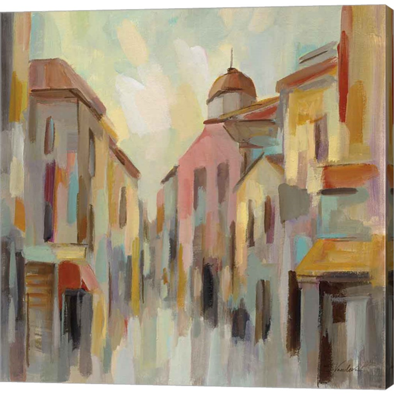 Pastel Street II by Silvia Vassileva, Canvas Art