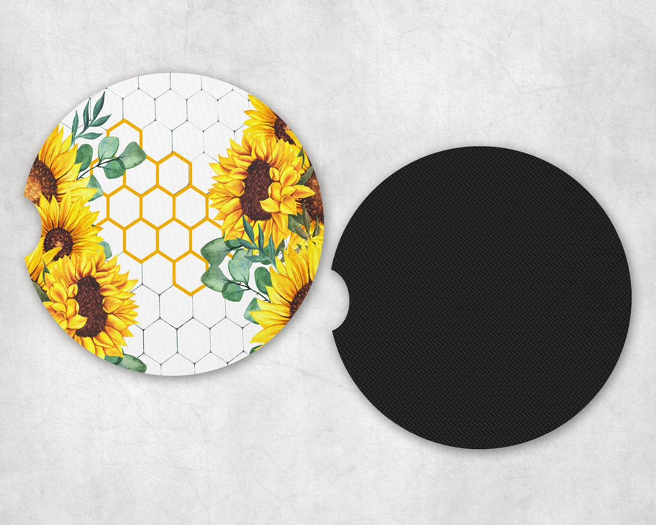 Honeycomb Sunflower|Car Coaster Set