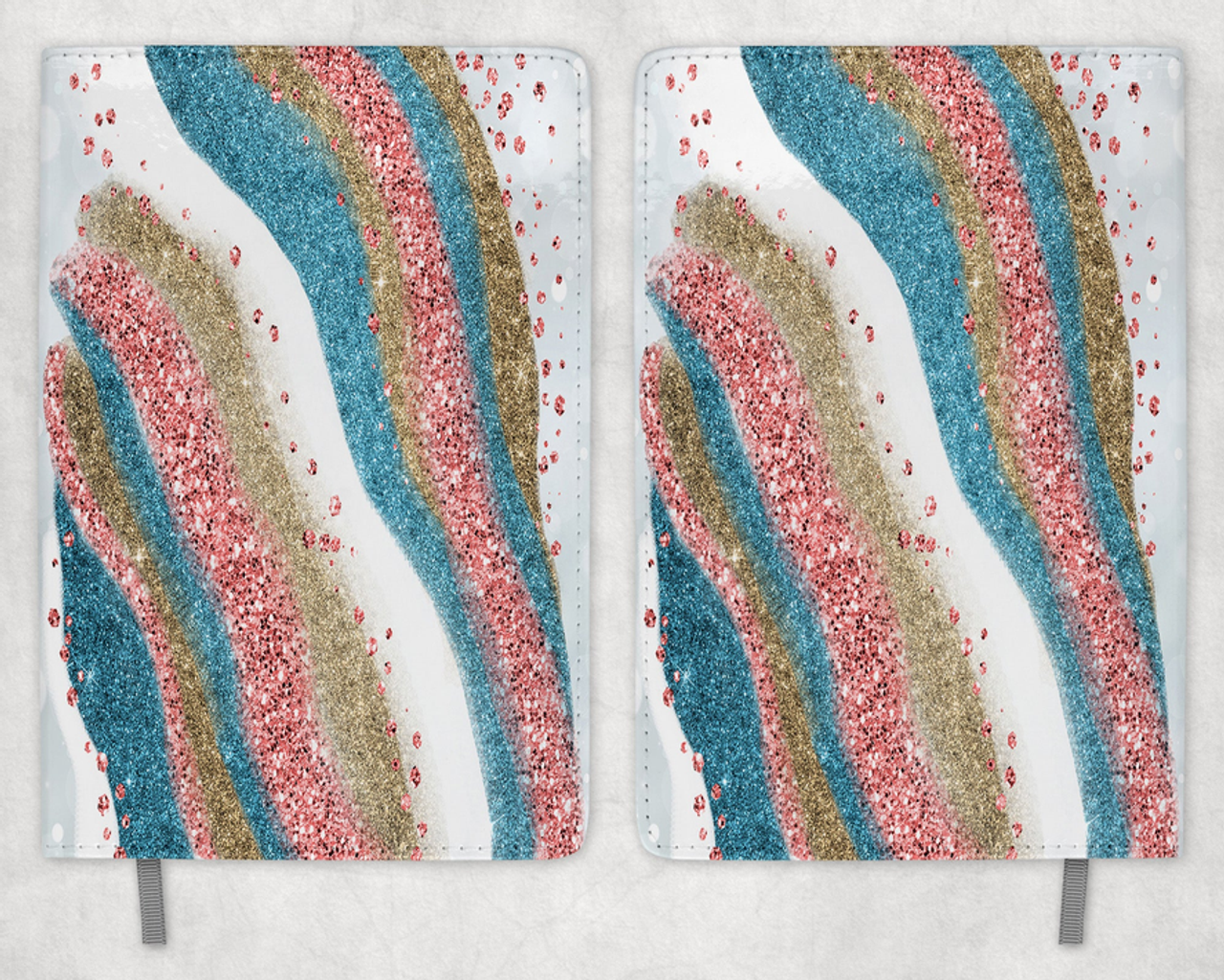 faux glitter Printed 8 Inch  A-5 Journal