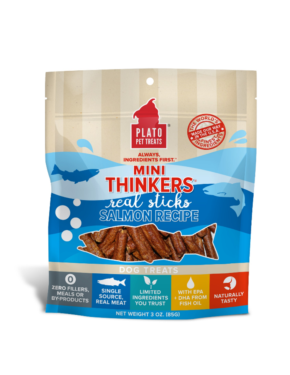 Plato Pet Treats Mini Thinkers Salmon Recipe
