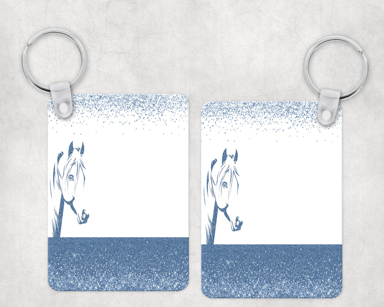 Blue Horse Keychain