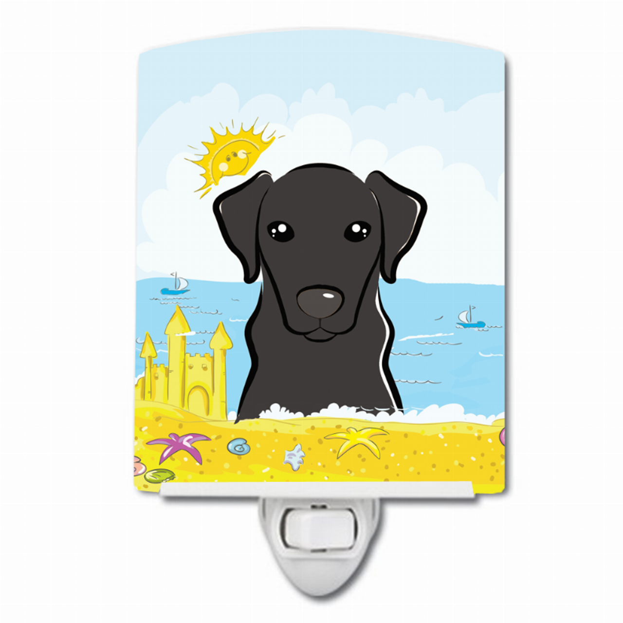 Summer Beach Design with Dog Ceramic Night Light - S000213B001695P099434V000