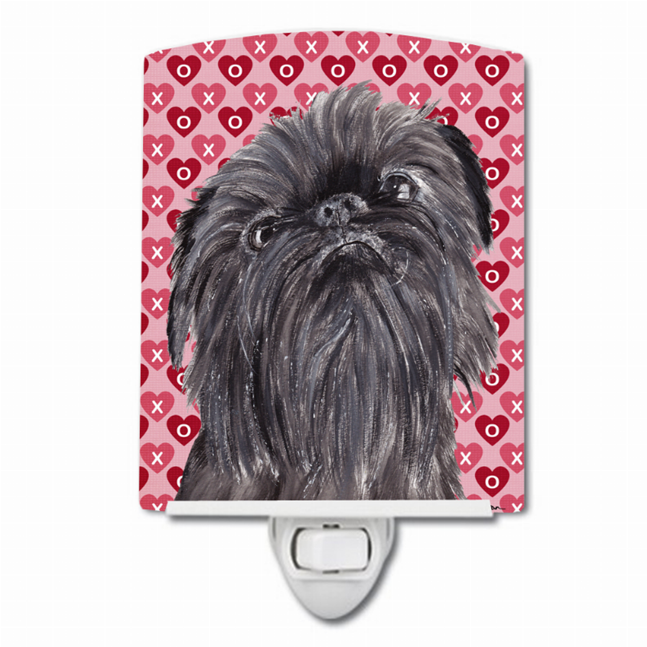 Hearts Love and Valentine's Day Dog Art Ceramic Night Light - S000213B001695P103402V000