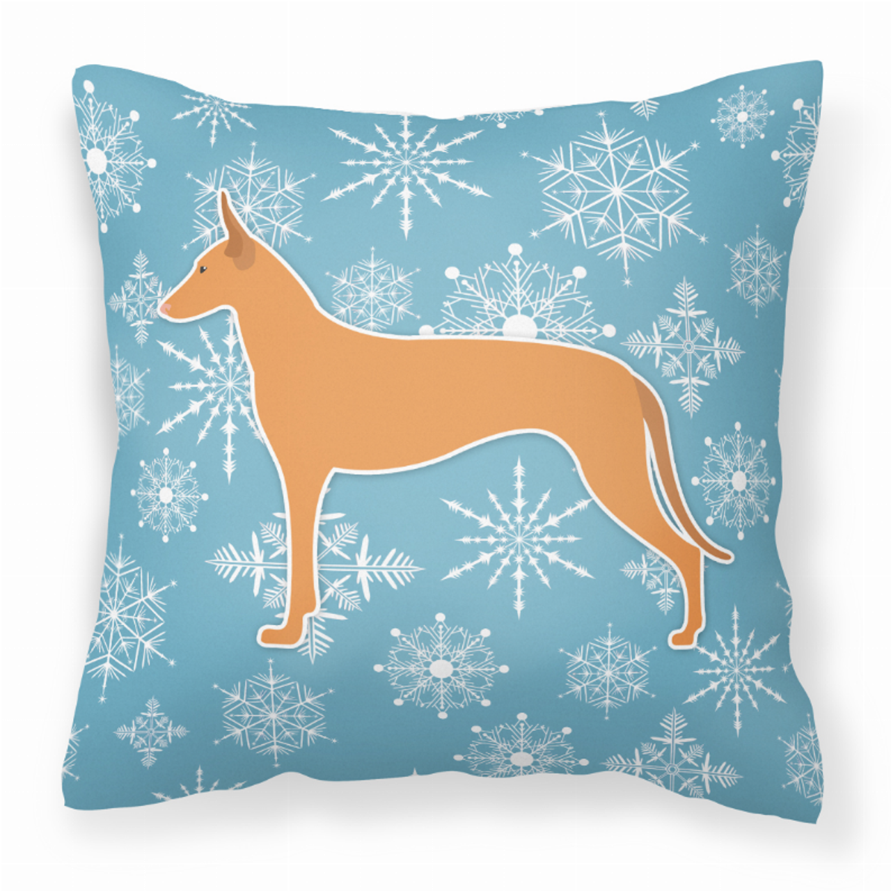 Winter Snowflake Dog Profile Art Fabric Decorative Pillow - S000213B001695P073314V000