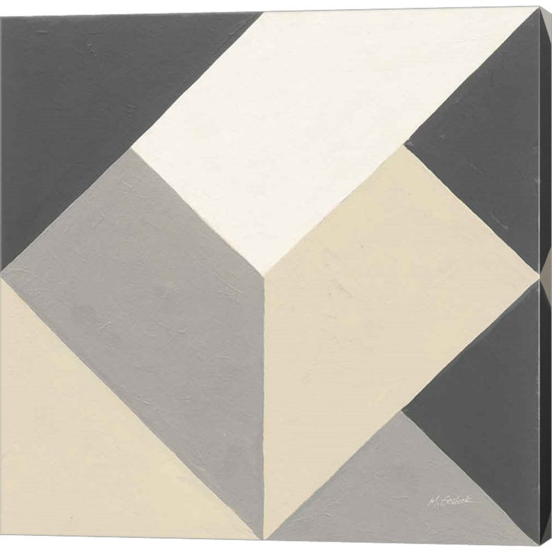Triangles I Neutral Crop by Mike Schick, Canvas Art - C1076278-0240000-AAAACMA