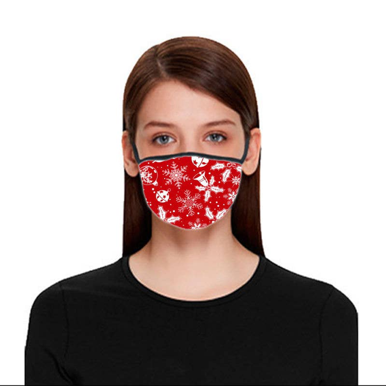 4-Pack Reusable Washable Holiday Face Masks + 8 Filters