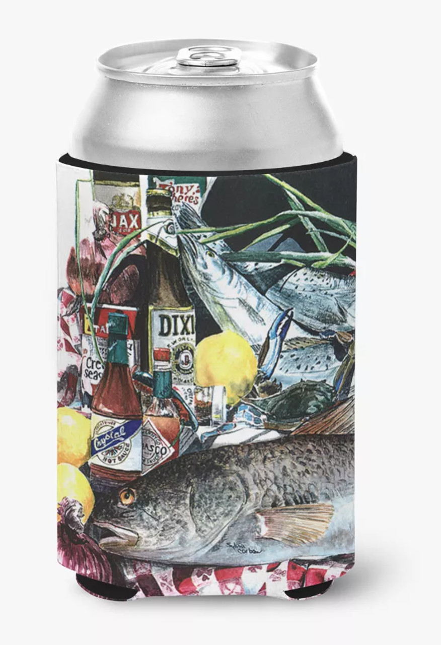 Fish and Beers from New Orleans Can or Bottle Hugger