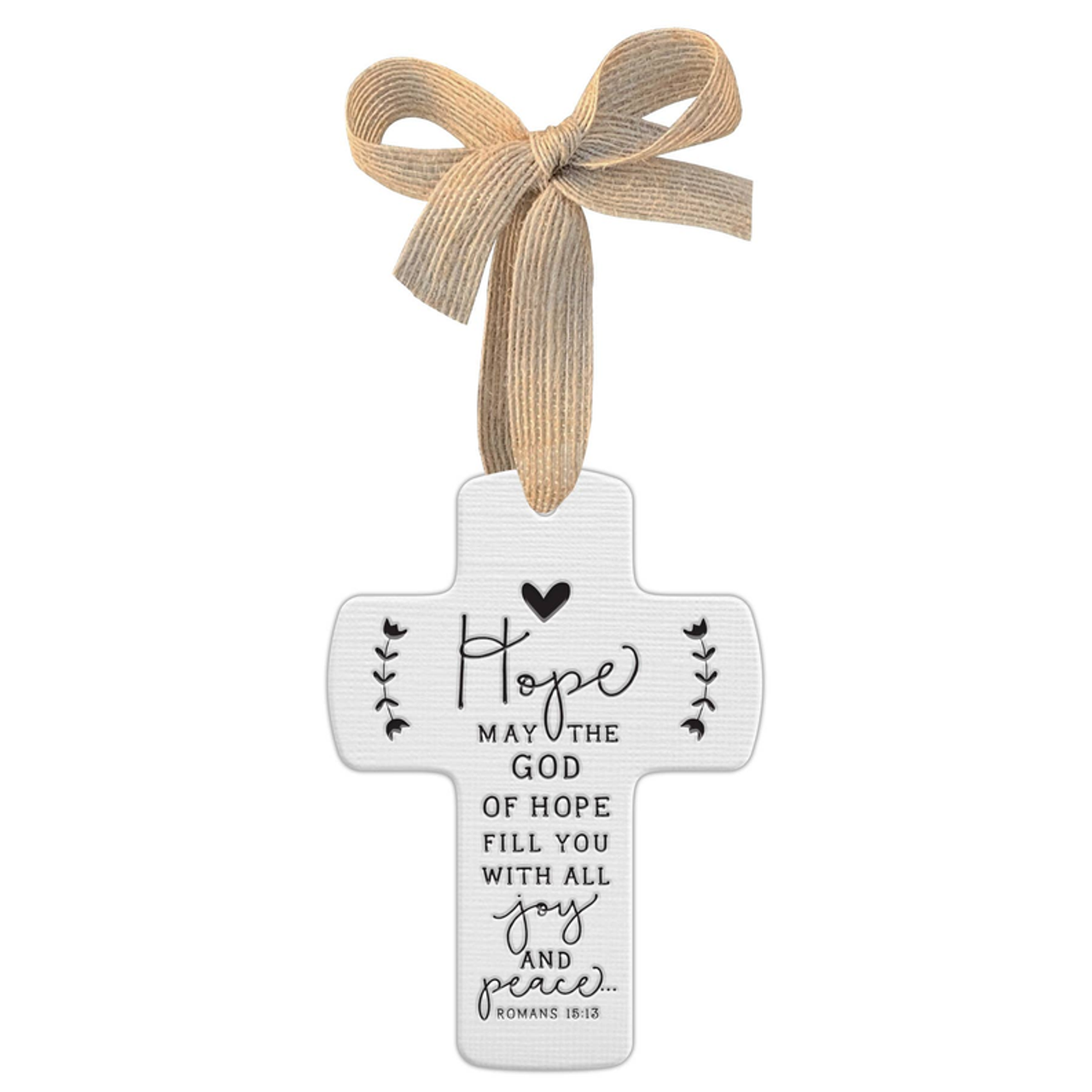 Ornament Cross Hope Ribbon Hang