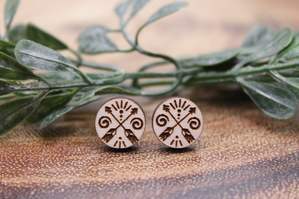 Tribal Arrows || Stud Earrings || Hypoallergenic