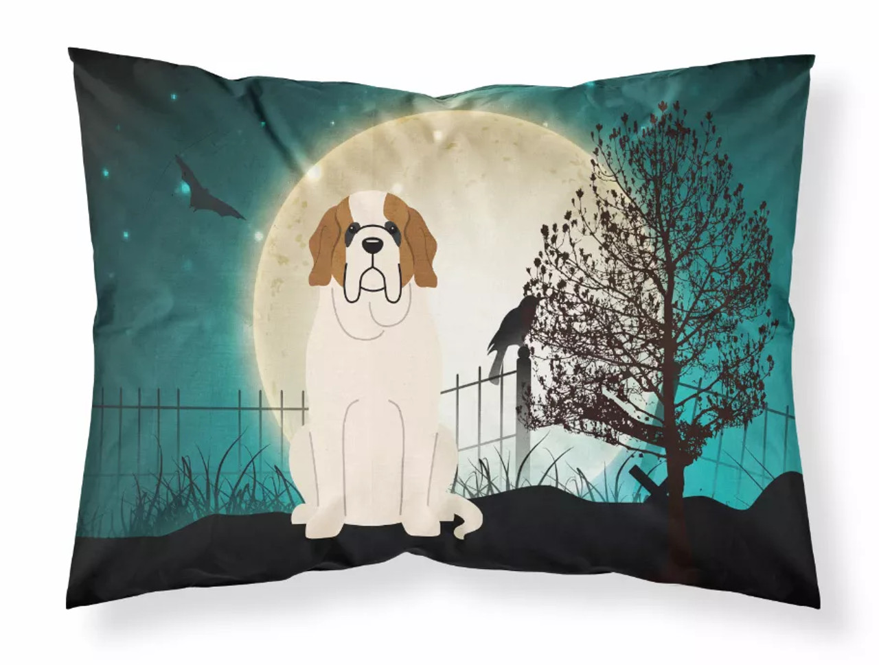 Halloween Scary With Dog Fabric Standard Pillowcase - S000213B001695P069543V000