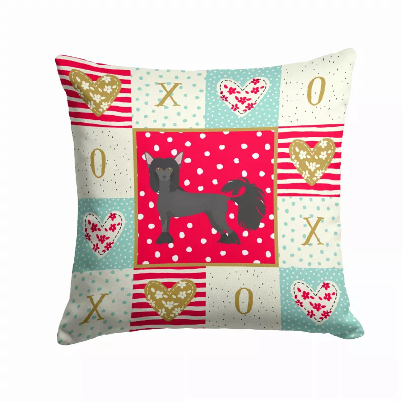 Love Design with Dog Fabric Decorative Pillow - S000213B001695P010357V000