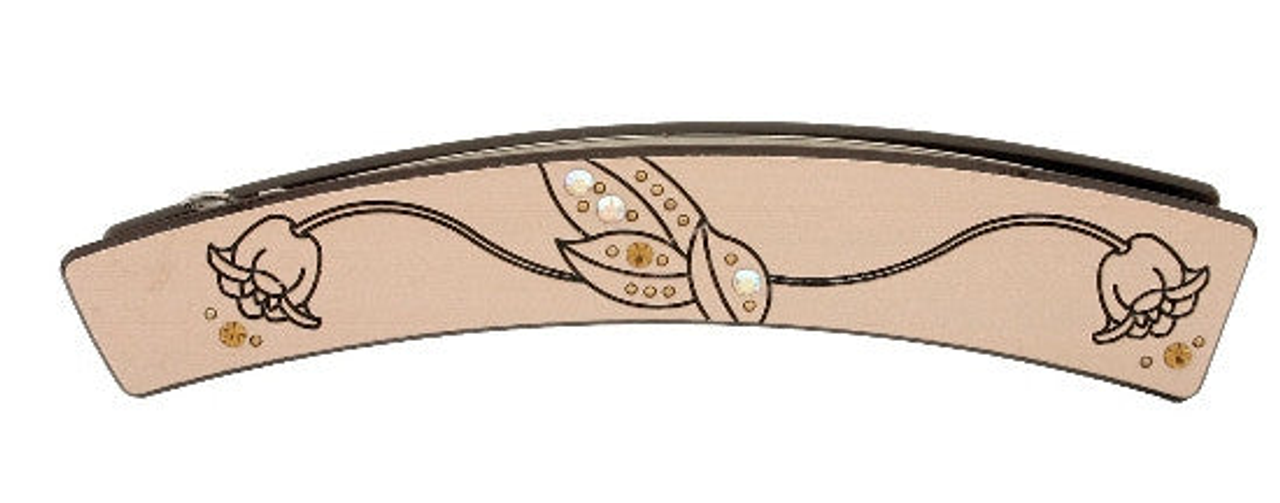 Stoned Leaf Automatic Cascade Swarovski Ponytail Holder Stoned Leaf Automatic Cascade Swarovski Ponytail Holder