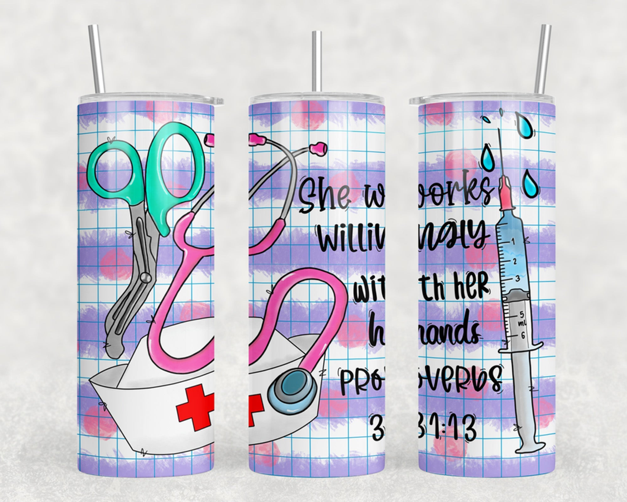 Nurse |Skinny Tumbler|Optional Bluetooth Speaker| Speaker Color Varies