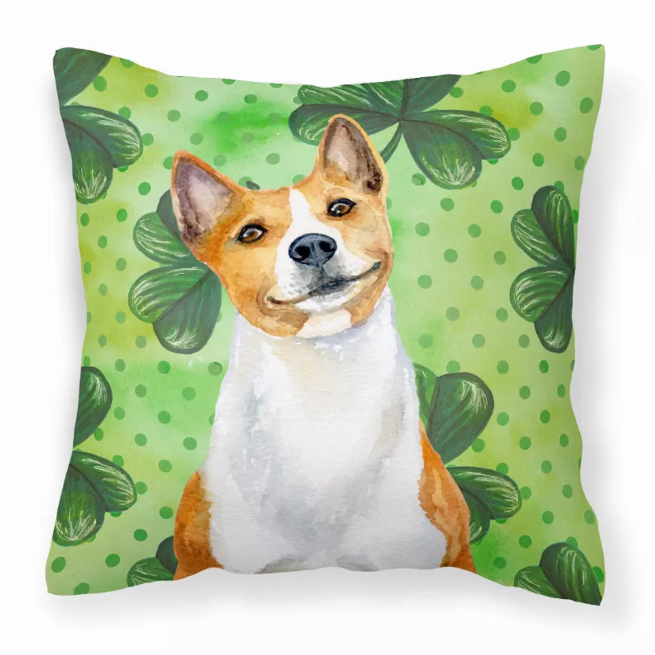 St Patrick's With Dog Fabric Decorative Pillow - S000213B001695P114339V000