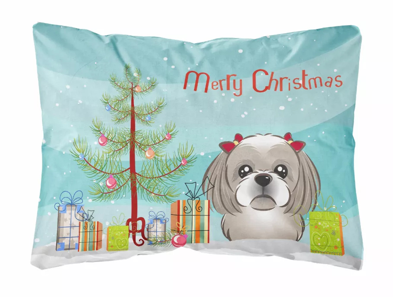 Christmas Tree and Dog Canvas Fabric Decorative Pillow - S000213B001695P058065V000