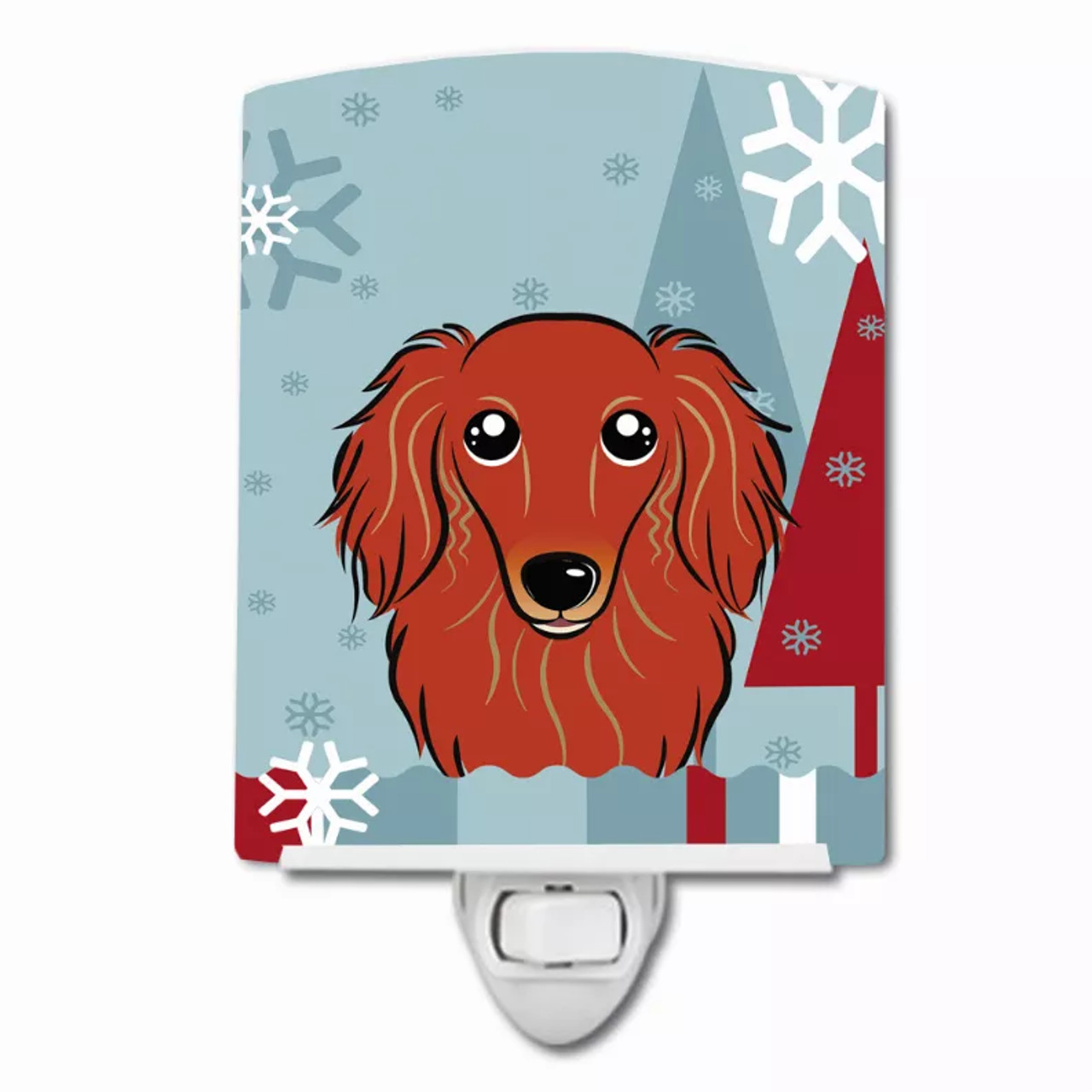 Winter Holiday Design with Dog Ceramic Night Light - S000213B001695P099103V000