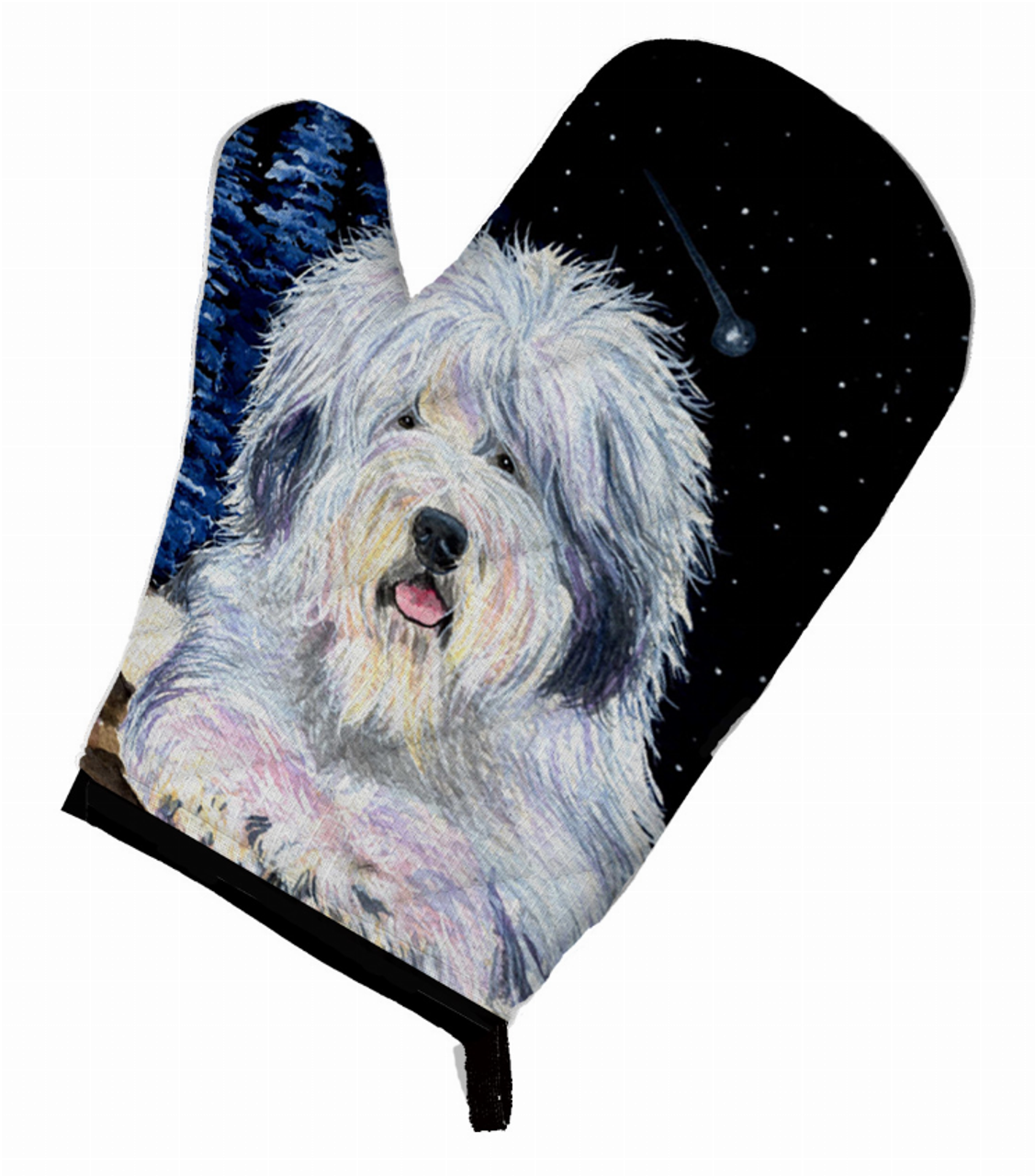 Starry Night Old English Sheepdog Oven Mitt