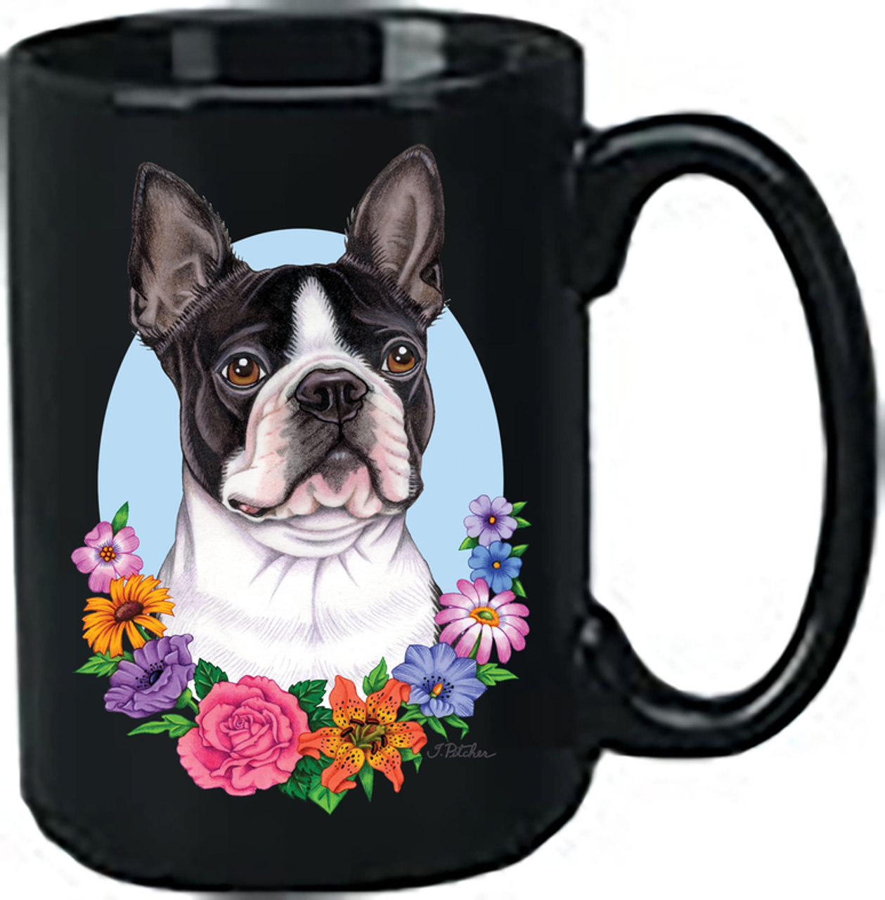 Boston Terrier - Best of Breed Ceramic 15oz Coffee Black Mug
