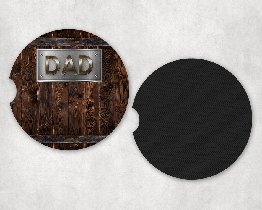 Dad Neoprene Car Coaster Set