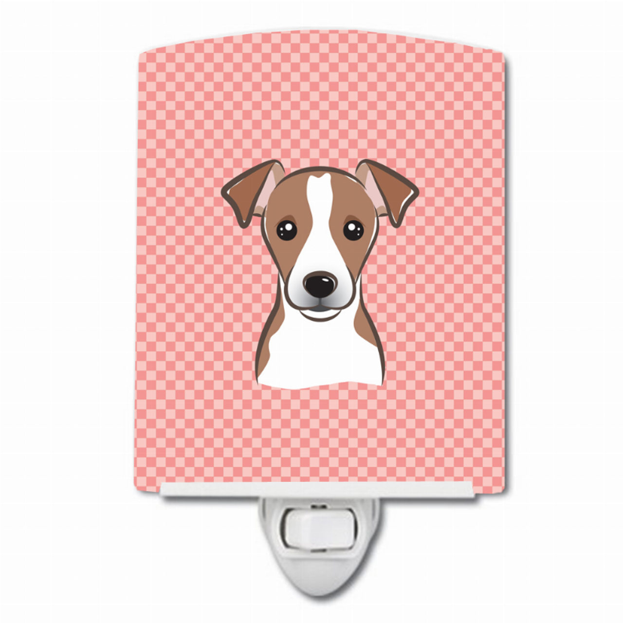 Checkerboard Design with Dog Ceramic Night Light - BB1260CNL
