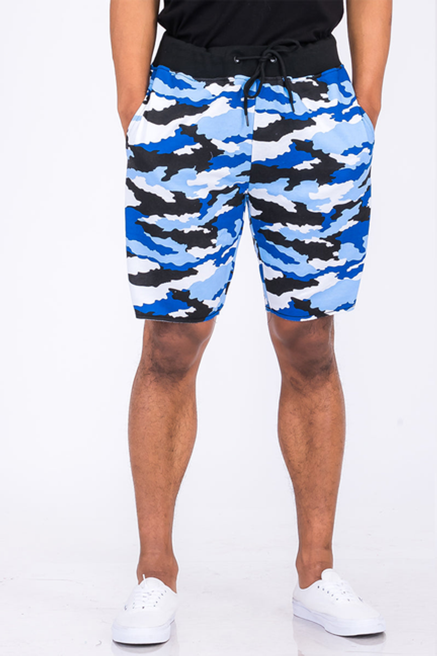 Raw City Sweat Shorts - SP342-BLUECAMO-S