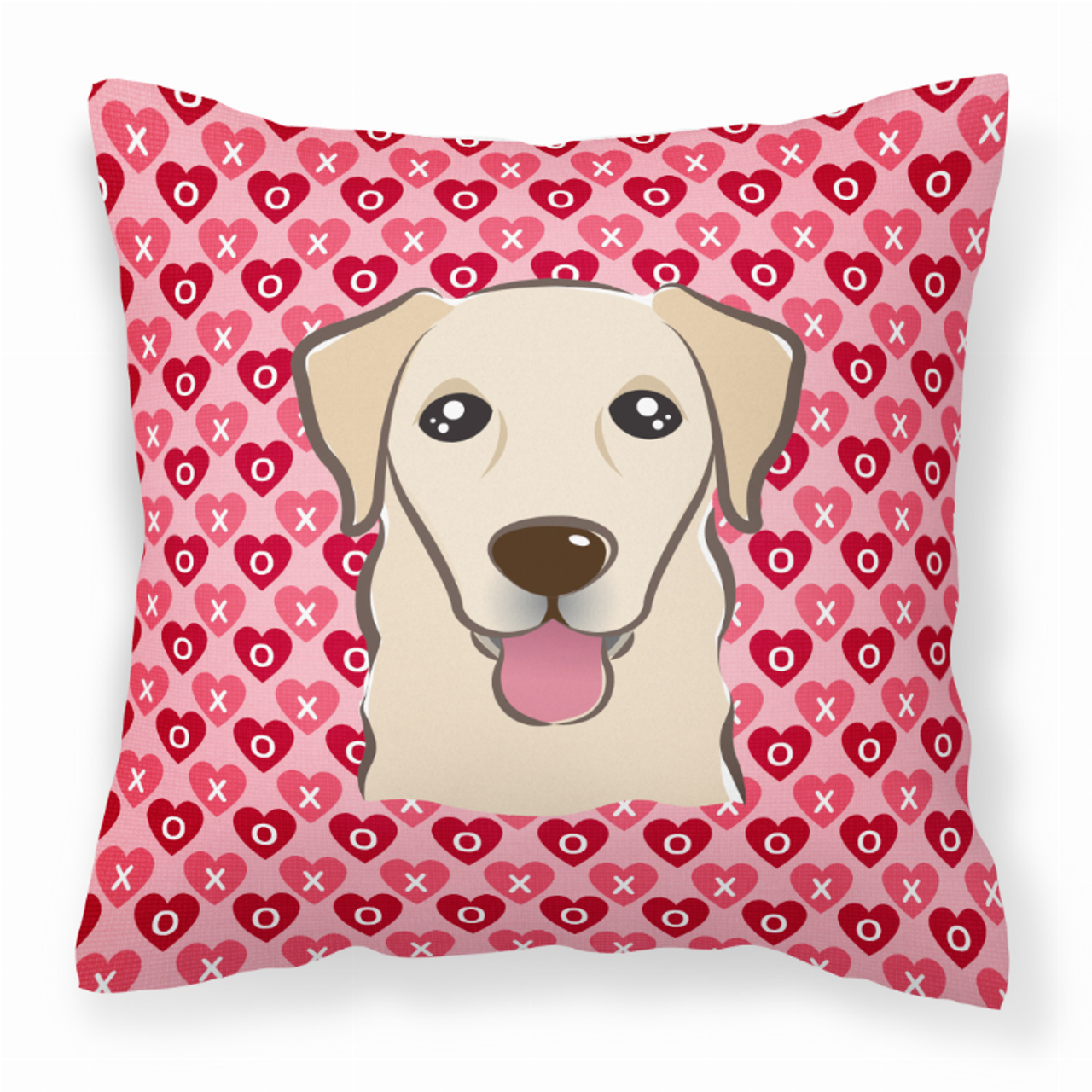 Love Design with Dog Fabric Decorative Pillow - BB5322PW1414