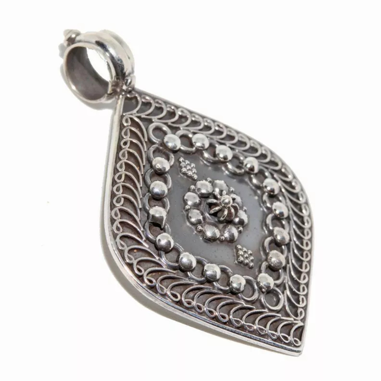 Tribal Leaf Necklace Pendant