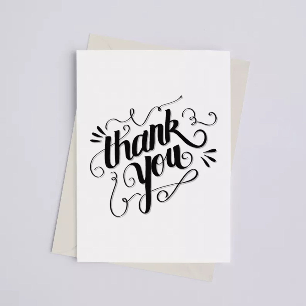 Thank You Black & White - Greeting Card - 149901617
