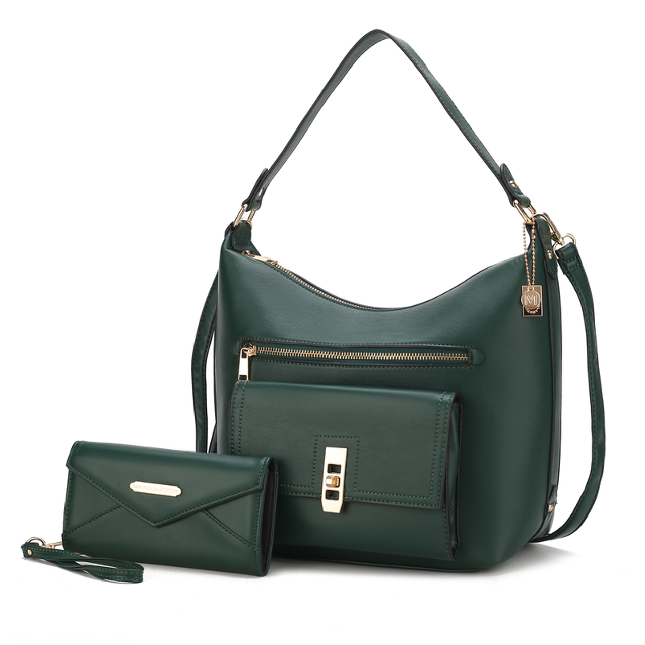 Clara Vegan Leather Womens Shoulder Bag & Wristlet Wallet - S001652B002172P000248V005
