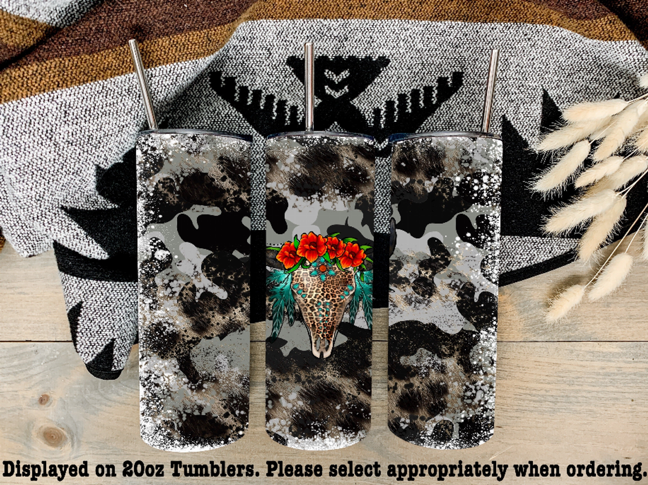Leopard Skull Steel Tumbler
