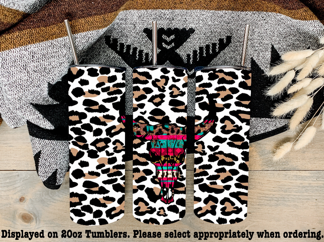 Leopard Skull Steel Tumbler