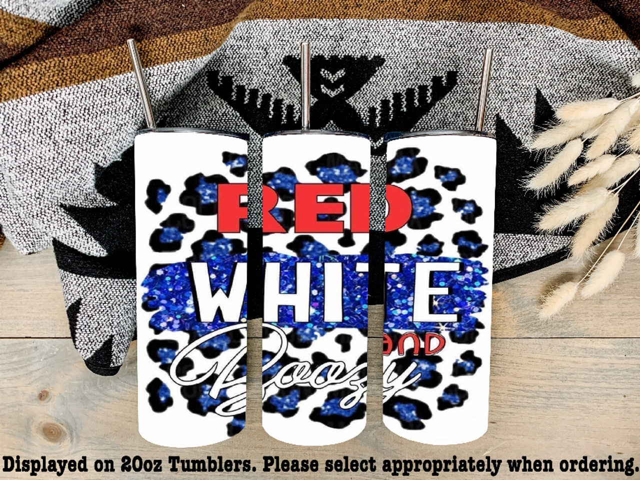 Red White & Boozy Steel Tumbler Red White & Boozy Steel Tumbler