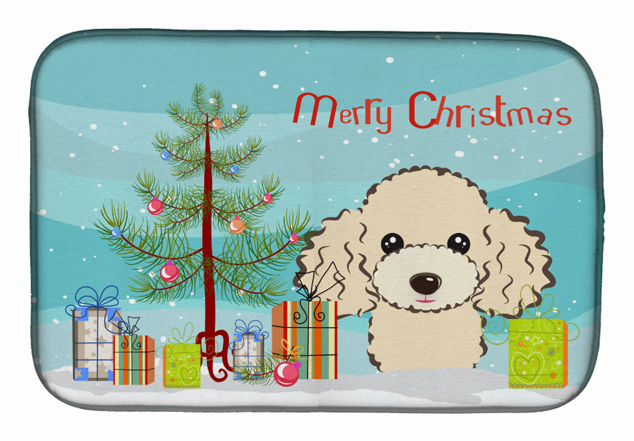 Holiday Dog on Dish Drying Mat - BB1630DDM