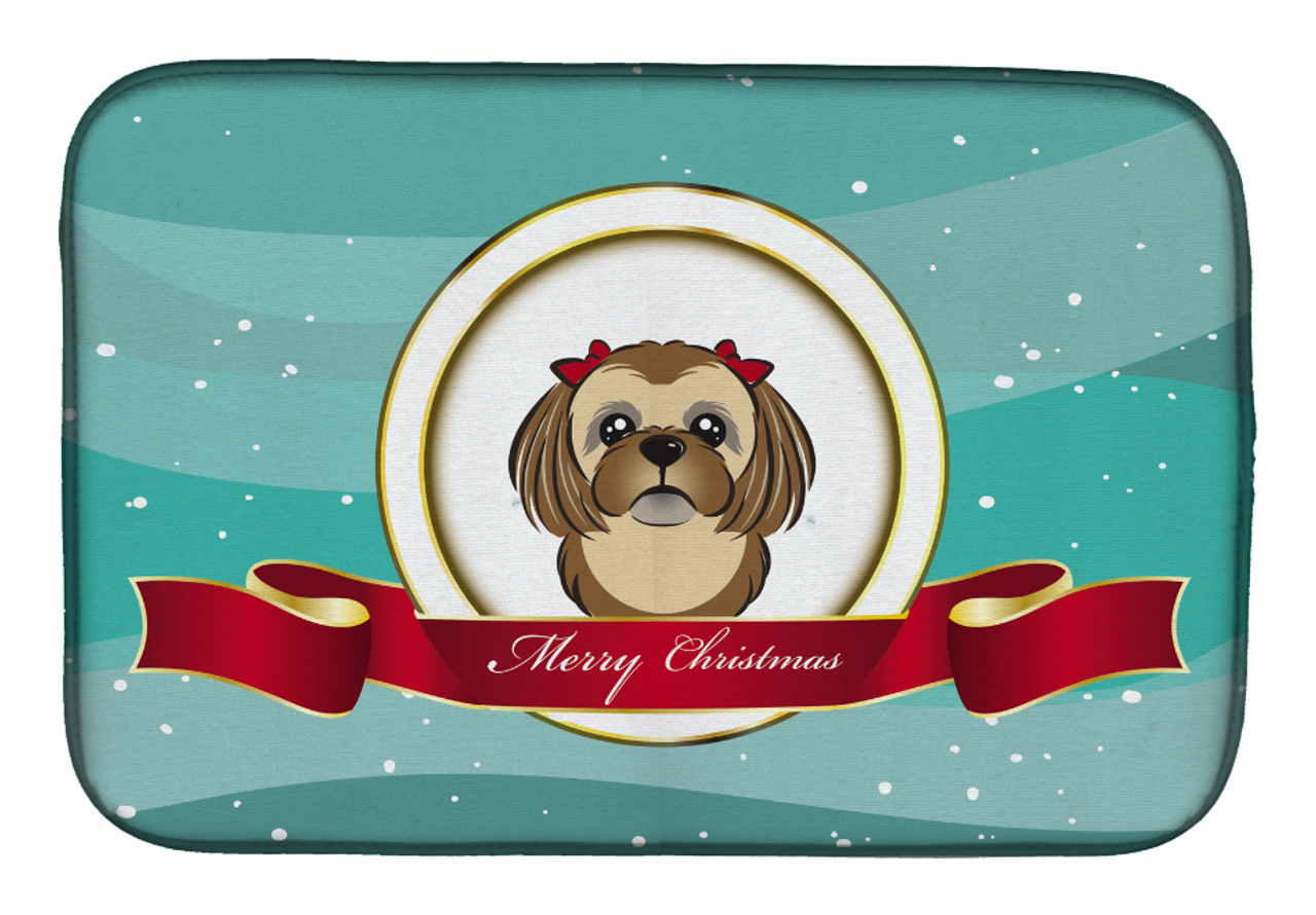 Holiday Dog on Dish Drying Mat - BB1559DDM