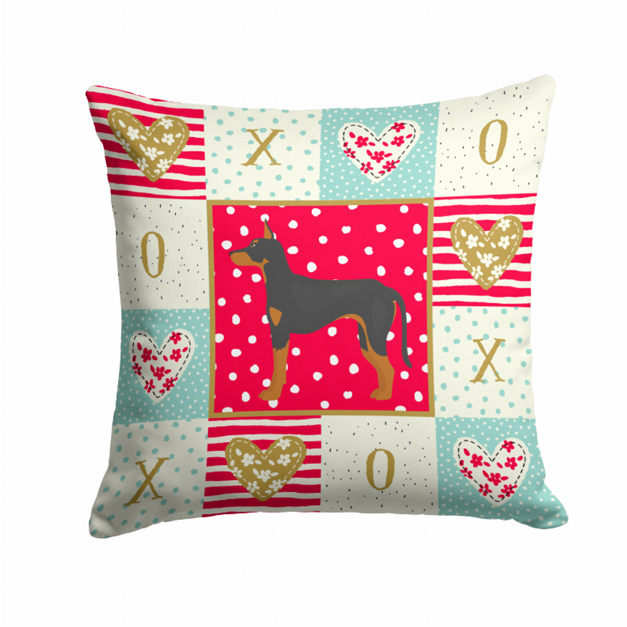 Love Design with Dog Fabric Decorative Pillow - S000213B001695P010398V000