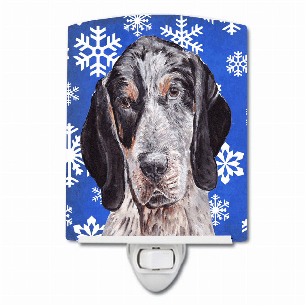 Snowflakes Holiday Dog Art Ceramic Night Light - SC9769CNL